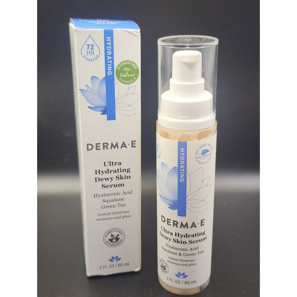DERMA E Ultra Hydrating Dewy Skin Serum |Hyaluronic Acid + Antioxidants